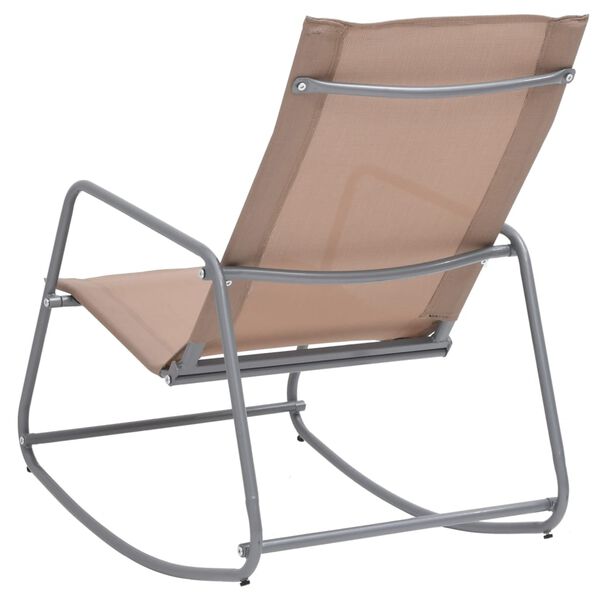 vidaXL Garten-Schaukelstuhl Taupe 95x54x85 cm Textilene
