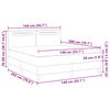 vidaXL Boxspringbett mit Matratze Schwarz 140 x 200 cm Kunstleder
