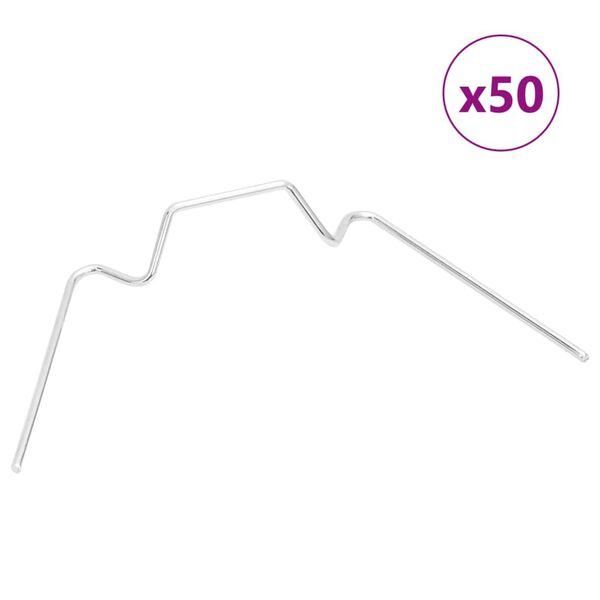 vidaXL Gew&auml;chshaus-Clips 50 Stk. W Typ Verzinkter Stahl