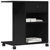 vidaXL Druckerst&auml;nder mit Rollen Schwarz 60x40x68,5 cm