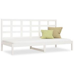 vidaXL Tagesbett ohne Matratze Wei&szlig; 80x200 cm Massivholz Kiefer