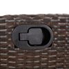 vidaXL 5-tlg. Garten-Essgruppe mit Kissen Braun Poly Rattan