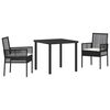 vidaXL Garten Essgruppe mit Kissen 5 pcs Beige Poly-Rattan