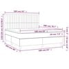 vidaXL Boxspringbett mit Matratze Dunkelgrau 160x200 cm Stoff