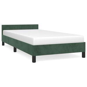 vidaXL Bettgestell ohne Matratze Dunkelgr&uuml;n 80x200 cm Samt