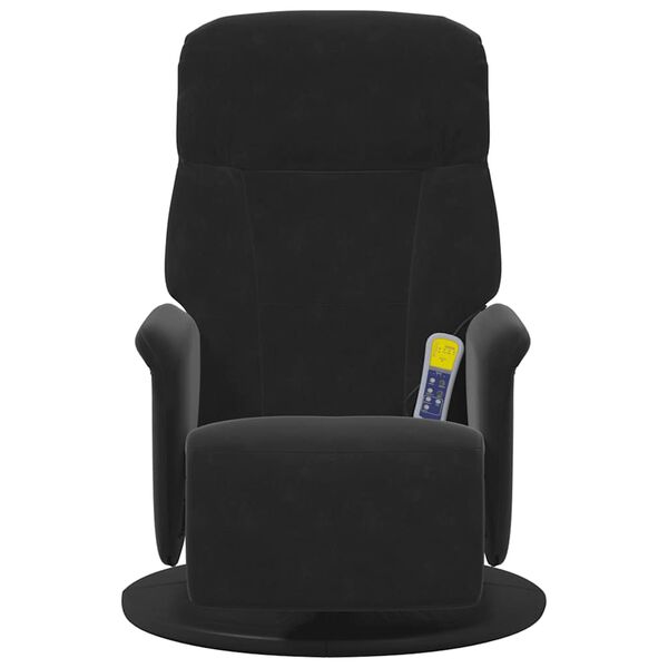 vidaXL Massagesessel mit Fu&szlig;teil Schwarz Samt