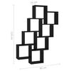 vidaXL W&uuml;rfelregal Schwarz 90x15x119 cm Holzwerkstoff