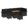 vidaXL Gartensofa-set 9 stk. Schwarz Poly-Rattan