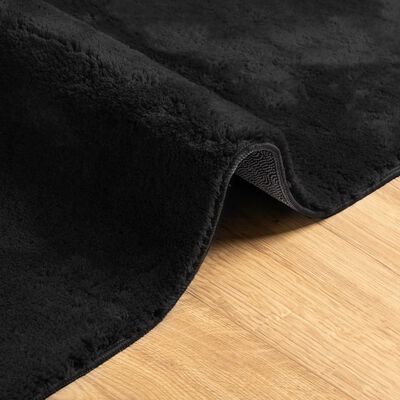 vidaXL Teppich HUARTE Kurzflor Weich und Waschbar Schwarz 200x280 cm