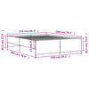 vidaXL Bettgestell Sonoma-Eiche 150x200 cm Holzwerkstoff und Metall