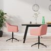 vidaXL Esszimmerst&uuml;hle 2 Stk. Drehbar Rosa Samt