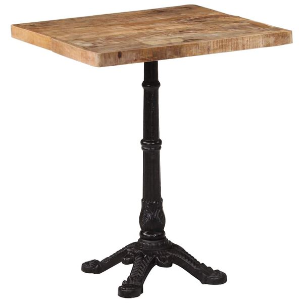 vidaXL Bistrotisch 60x60x77 cm Raues Mangoholz