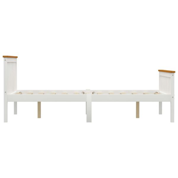 vidaXL Massivholzbett mit 4 Schubladen Weiß Kiefer 140x200 cm