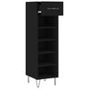 vidaXL Schuhschrank Schwarz 30x35x105 cm Holzwerkstoff