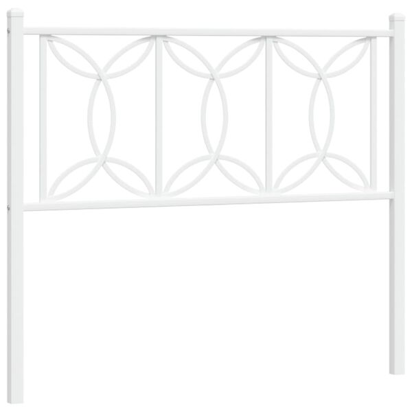 vidaXL Kopfteil Metall Wei&szlig; 107 cm