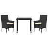 vidaXL Garten Essgruppe mit Kissen 9 pcs Hellgrau Poly-Rattan