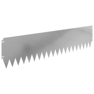 vidaXL Raseneinfassung 20 Stk. 103 x 25 cm Stahl Silber
