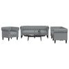 vidaXL Wohnzimmer Couch 3 pcs Hellgrau Stoff
