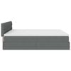 vidaXL Ottoman-Bett mit Matratzen & LEDs Dunkelgrau 180x200 cm Stoff