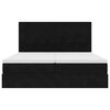 vidaXL Ottoman-Bett mit Matratzen & LEDs Schwarz 160x200 cm Samt