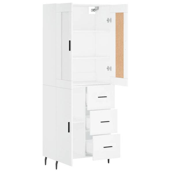 vidaXL Highboard Wei&szlig; 69,5x34x180 cm Holzwerkstoff