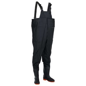 vidaXL Wathose mit Stiefeln Schwarz Gr&ouml;&szlig;e 41