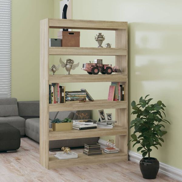 vidaXL B&uuml;cherregal/Raumteiler Sonoma-Eiche 100x30x166 cm