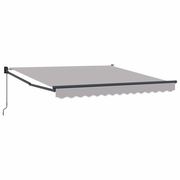 vidaXL Einziehbare Markise Hellgrau 350 x 250 cm