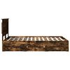 vidaXL Bettrahmen Ger&auml;ucherte Eiche 120 x 200 cm Ingenieurs Holz