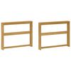 vidaXL Armlehnenmodul 2 pcs Wei&szlig; 78,5 x 10 x 61 cm Massivholz Akazie