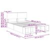 vidaXL Bettrahmen mit Regal Beton Grau 160 x 200 cm Holzwerkstoff
