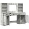 vidaXL Schminktischset mit LED mit T&uuml;r 3 pcs Beton Grau Holzwerkstoff