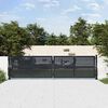 vidaXL Gartentor Anthrazit 400x125 cm Stahl