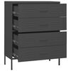 vidaXL Kommode Anthrazit 80x35x101,5 cm Stahl