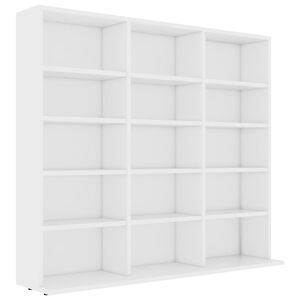vidaXL CD-Regal Wei&szlig; 100x23x89,5 cm Holzwerkstoff