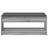 vidaXL Flurbank mit Kissen mit Regal Graues Sonoma 103 x 38 x 45 cm