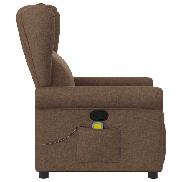 vidaXL Massagesessel Braun Stoff