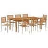 vidaXL Garten Essgruppe 9 stk. Beige Massivholz Akazie