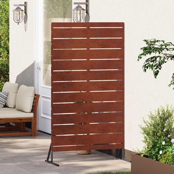 vidaXL Sichtschutz Grau 100 x 50 x 180 cm Wetterfeststahl