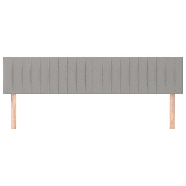 vidaXL Kopfteile Hellgrau 160x5x78/88 cm Stoff
