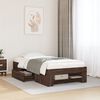 vidaXL Bettgestell ohne Matratze Braun Eiche 90x200 cm Holzwerkstoff