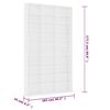 vidaXL CD-Schrank Weiß 102x16x177,5 cm Holzwerkstoff