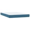 vidaXL Boxspringbett mit Matratze Dunkelblau 140x210 cm Samt