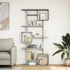vidaXL B&uuml;cherregal Grau Sonoma 92x29x188 cm Holzwerkstoff