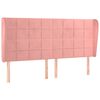 vidaXL Kopfteil mit Ohren Rosa 163x23x118/128 cm Samt