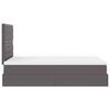 vidaXL Ottoman-Bett mit Matratze Grau 120x190 cm Kunstleder