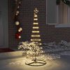 vidaXL LED-Weihnachtsbaum mit 230 LEDs Warmes Wei&szlig; 184,5 cm Metall