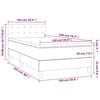 vidaXL Boxspringbett mit Matratze Hellgrau 100x200 cm Stoff
