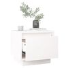 vidaXL Nachttisch Wei&szlig; 35x34x32 cm Massivholz Kiefer