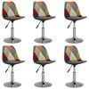 vidaXL Esszimmerst&uuml;hle 6 Stk. Drehbar Patchwork Stoff